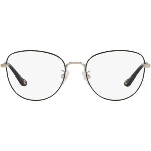 imageCoach Womens Hc5137 Cat Eye Prescription Eyewear FramesBlackLight GoldDemo Lens
