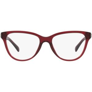 imageCoach Womens Hc6202u Universal Fit Square Prescription Eyewear FramesTransparent RedDemo Lens