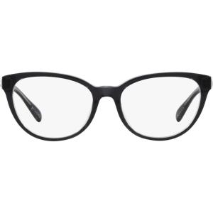 imageCoach Womens Hc6210u Universal Fit Round Prescription Eyewear FramesBlackTransparent GreyDemo Lens