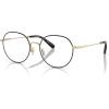 imageCOACH Womens Hc5180td Round Prescription Eyewear FramesShiny Light GoldBlackDemo Lens