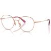 imageCOACH Womens Hc5180td Round Prescription Eyewear FramesShiny Rose GoldDemo Lens