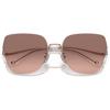 imageCoach Womens Hc7156d Square SunglassesShiny Rose GoldBrown Pink Gradient