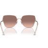 imageCoach Womens Hc7156d Square SunglassesShiny Rose GoldBrown Pink Gradient