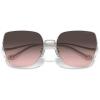 imageCoach Womens Hc7156d Square SunglassesShiny SilverGrey Pink Gradient