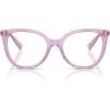 imageCOACH Womens HC6125 Square Prescription Eyewear Frames Transparent AmethystDemo Lens 53 mm