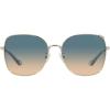 imageCoach HC7133 Sunglasses Shiny Light GoldBlue Yellow Gradient 57 mm