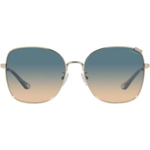 imageCoach HC7133 Sunglasses Shiny Light GoldBlue Yellow Gradient 57 mm