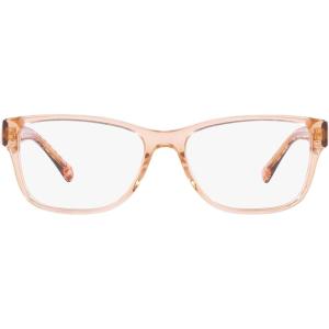 imageCoach Womens Hc6208u Universal Fit Rectangular Prescription Eyewear FramesTransparent BrownDemo Lens