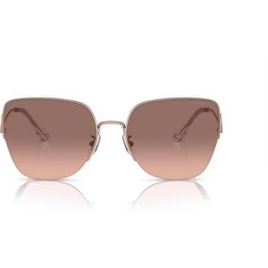 imageCoach Womens Hc7156d Square SunglassesShiny Rose GoldBrown Pink Gradient