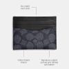 imageCoach Flat Card Case in Signature TanRust One SizeCharcoalBlack