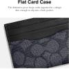 imageCoach Flat Card Case in Signature TanRust One SizeCharcoalBlack