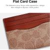 imageCoach Flat Card Case in Signature TanRust One SizeTanRust