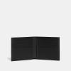 imageCoach Mens Refined Double Bill in Pebble Leather with Sculpted C Hardware Branding Wallets BlackBlack