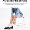 imageCoach Womens Ava Leather Ballet PumpBlack