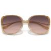 imageCoach Womens Hc7157d Square SunglassesTransparent FawnBrown Pink Gradient