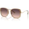 imageCoach Womens Hc7157d Square SunglassesTransparent FawnBrown Pink Gradient