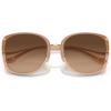 imageCoach Womens Hc7157d Square SunglassesTransparent Light BrownBrown Gradient