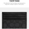 imageCoach Womens Refined Card Case in Signature Jacquard CharcoalBlackCharcoalBlack