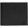 imageCoach Mens Refined Double Bill in Pebble Leather with Sculpted C Hardware Branding Wallets BlackBlack
