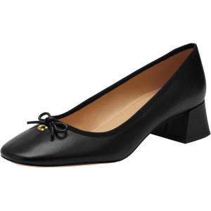 imageCoach Womens Ava Leather Ballet PumpBlack
