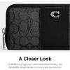imageCoach Box Program Signature Jacquard Slim Accordion Zip Stone GreyBlueB4Leopard