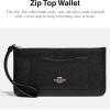 imageCoach Crossgrain Leather Zip Top WalletBlack