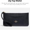 imageCoach Crossgrain Leather Zip Top WalletMidnight