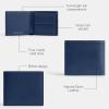 imageCoach Mens Coin AccessoryTravel Wallet Deep Blue