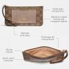 imageCoach Signature PVC Zip Top WalletKhaki  Rose Gold
