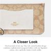 imageCoach Signature PVC Zip Top WalletLight Khaki  Chalk