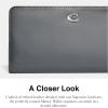 imageCoach Smooth Leather Skinny Wallet Grey Blue