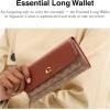 imageCoach Womens Essential Long Wallet in Signature Canvas AccessoryTravel B4Tan Caramel