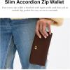 imageCoach Womens Essential Slim Accordion Zip Wallet AccessoryTravel B4Maple