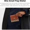 imageCoach Womens Mila Small Flap Wallet in Signature Canvas AccessoryTravel B4Tan Caramel One Size