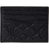 imageCoach Flat Card Case in Signature Leather Black One Size