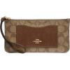 imageCoach Signature PVC Zip Top WalletKhaki Saddle