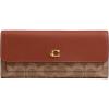 imageCoach Womens Essential Long Wallet in Signature Canvas AccessoryTravel B4Tan Caramel