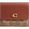 imageCoach Womens Mila Small Flap Wallet in Signature Canvas AccessoryTravel B4Tan Caramel One Size