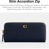 imageCOACH Womens Slim Accordion Zip AccessoryTravel Wallet B4Dark Navy One Size