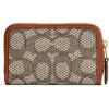 imageCOACH Womens Small Zip Around Case AccessoryTravelers Card SleevesB4Cocoa Burnished Amber
