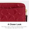 imageCOACH Womens Small Zip Around Case AccessoryTravelers Card SleevesB4RUBY