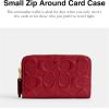 imageCOACH Womens Small Zip Around Case AccessoryTravelers Card SleevesB4RUBY
