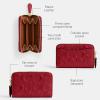 imageCOACH Womens Small Zip Around Case AccessoryTravelers Card SleevesB4RUBY