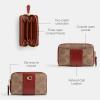 imageCOACH Womens Small Zip Around Case AccessoryTravelers Card SleevesB4TanRuby