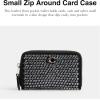 imageCOACH Womens Small Zip Around Case AccessoryTravelers Card SleevesLHBlack