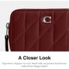 imageCOACH Womens Small Zip Around Case AccessoryTravelers Card SleevesLHDark Ruby