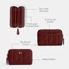 imageCOACH Womens Small Zip Around Case AccessoryTravelers Card SleevesLHDark Ruby