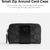 imageCOACH Womens Small Zip Around Case AccessoryTravelers Card SleevesV5Charcoal Black