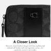 imageCOACH Womens Small Zip Around Case AccessoryTravelers Card SleevesV5Charcoal Black