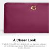imageCoach Smooth Leather Skinny Wallet Deep Plum